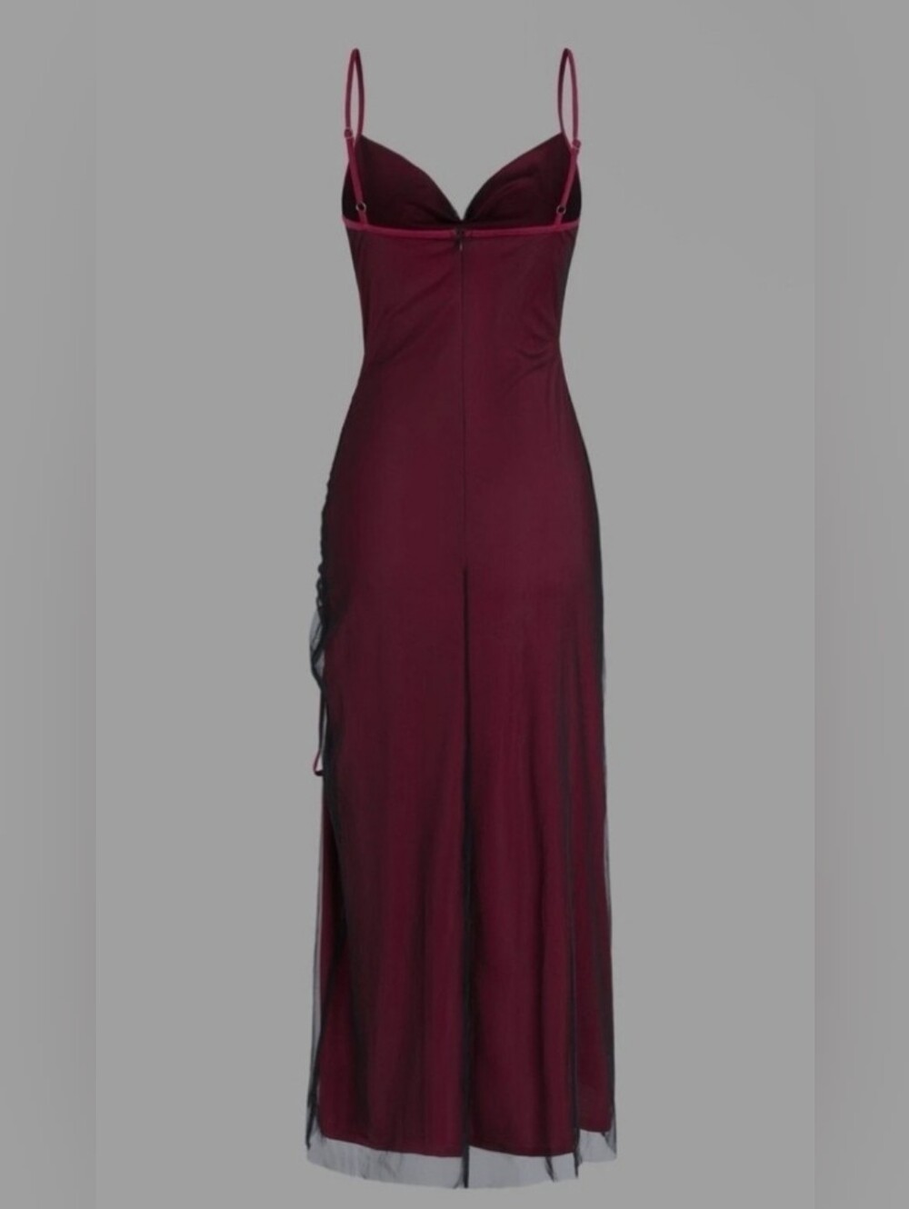 Mesh Drawstring Maxi Dress - Picture 2 of 8